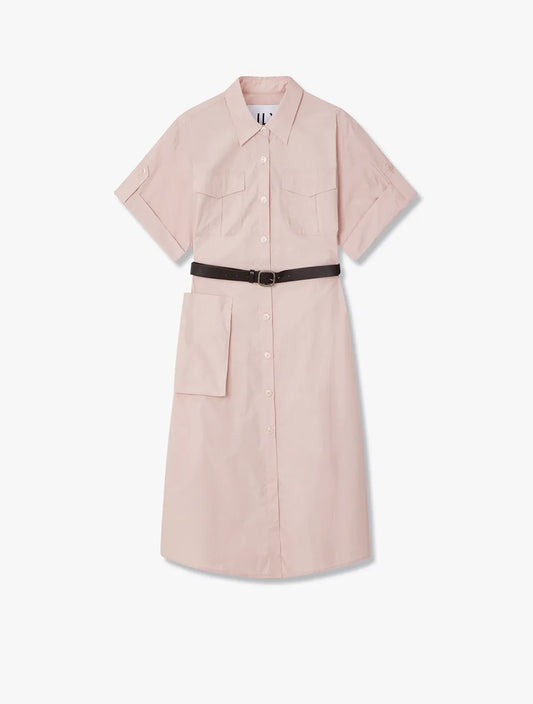 LILY - Fashion Polo Collar Artistic Style Shirt Dress