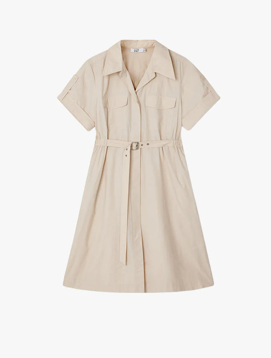 LILY - Daily Commuting Basic Versatile Shirt Dress