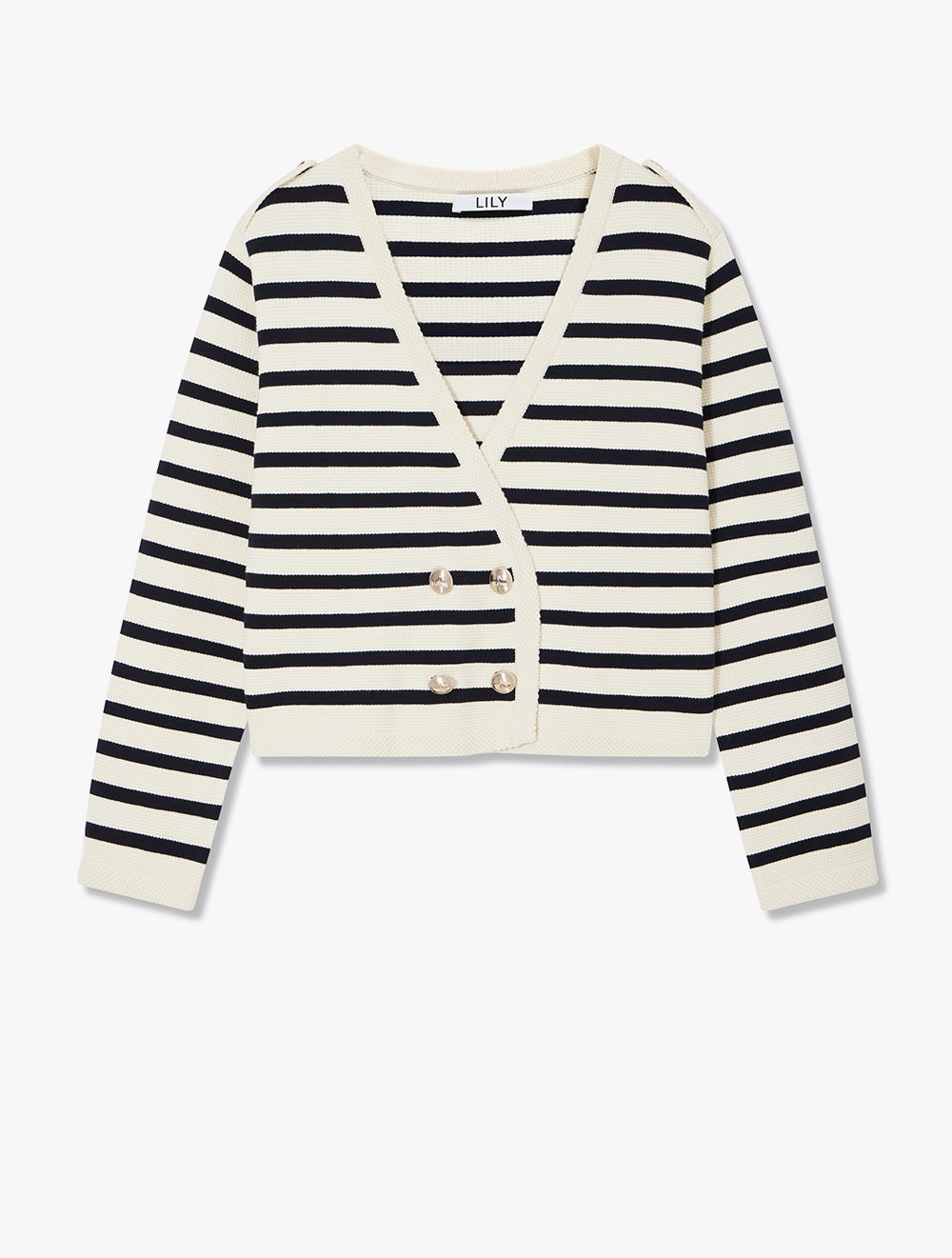 LILY - Striped Knitted Cardigan