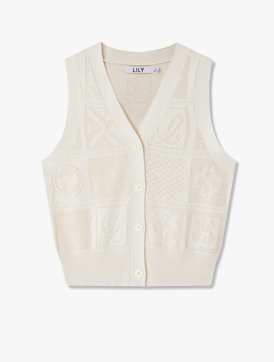 LILY - Classic Simple Loose Fitting Vest Style Knitted Top