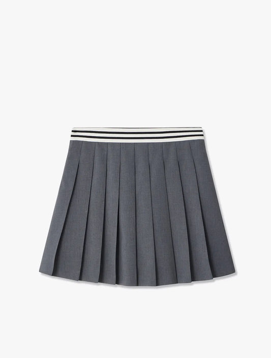 LILY - Grey Simple And Fashionable Versatile Short Pleated Skirt