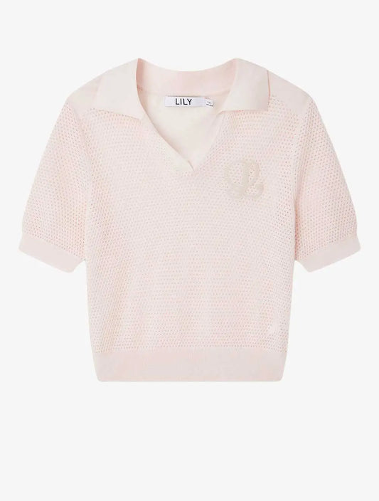 LILY - Minimalist Polo Collar Commuting Knitted Sweater