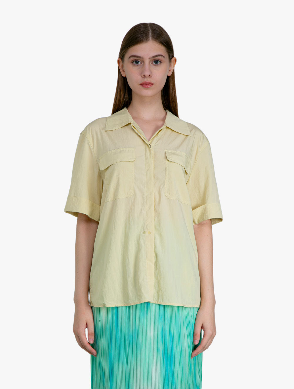 LILY - Fashionable Basic Versatile Polo Short Sleeve Khaki Shirt