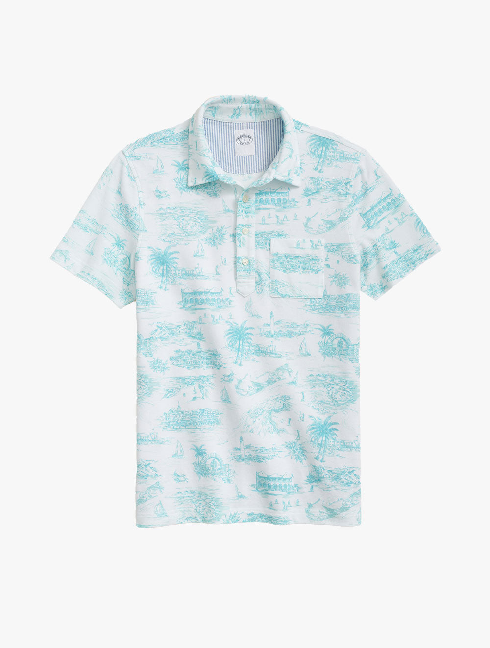 Knt Bermuda Print Vtg Polo - BYR100217476