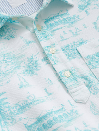 Knt Bermuda Print Vtg Polo - BYR100217476