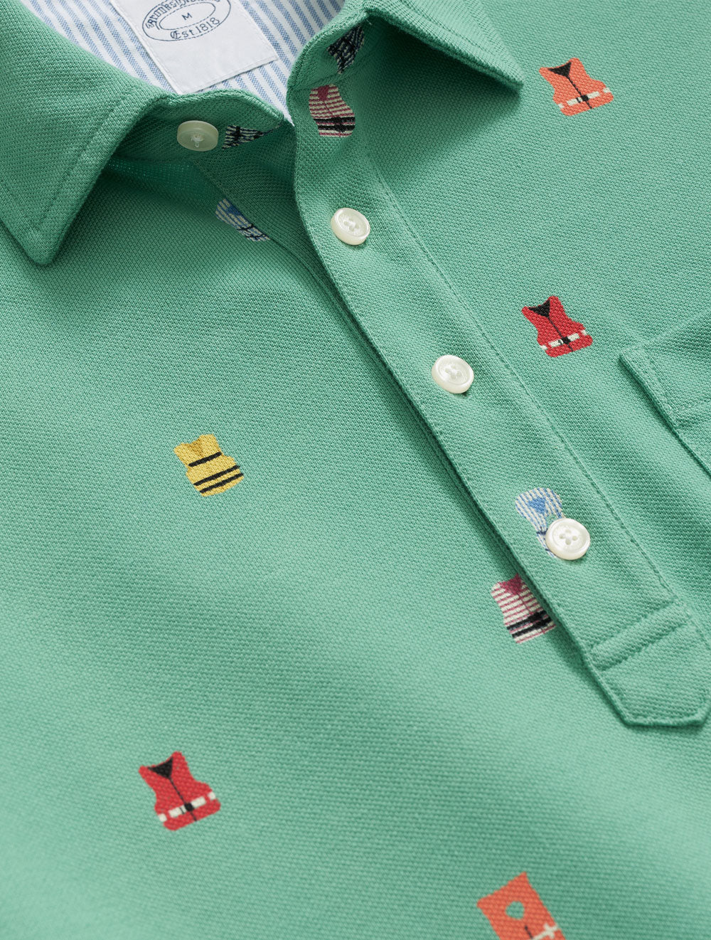 Knt Lifesaver Print Vtg Polo - BYR100217643