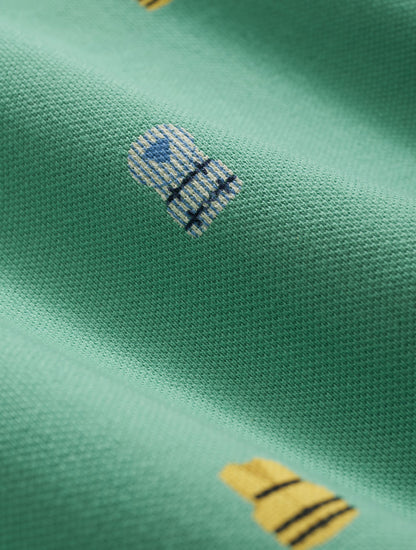 Knt Lifesaver Print Vtg Polo - BYR100217643