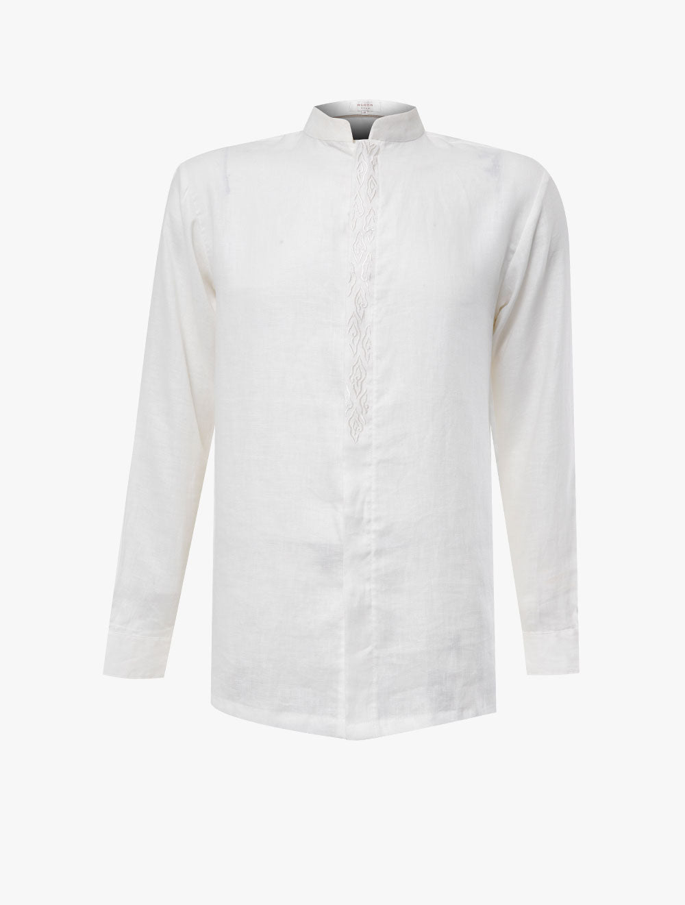 ASANA Omar Long Sleeves Linen Cotton Koko Shirt (LS-OMAR-WHT)