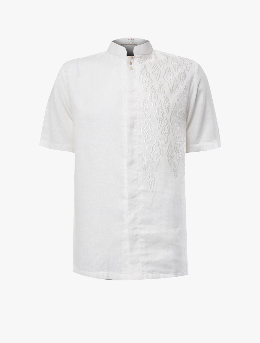 ASANA Rumi Short Sleeves Linen Cotton Koko Shirt (SS-RUMI-WHT)