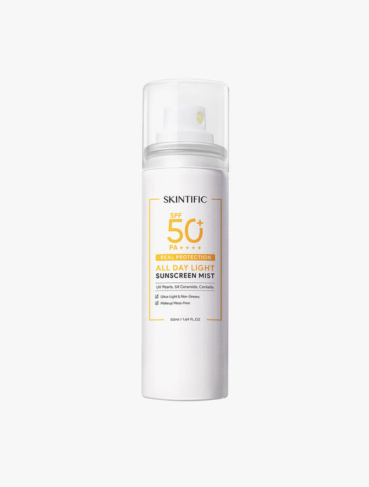 SKINTIFIC All Day Light Sunscreen Mist SPF 50 PA++++ -50ml