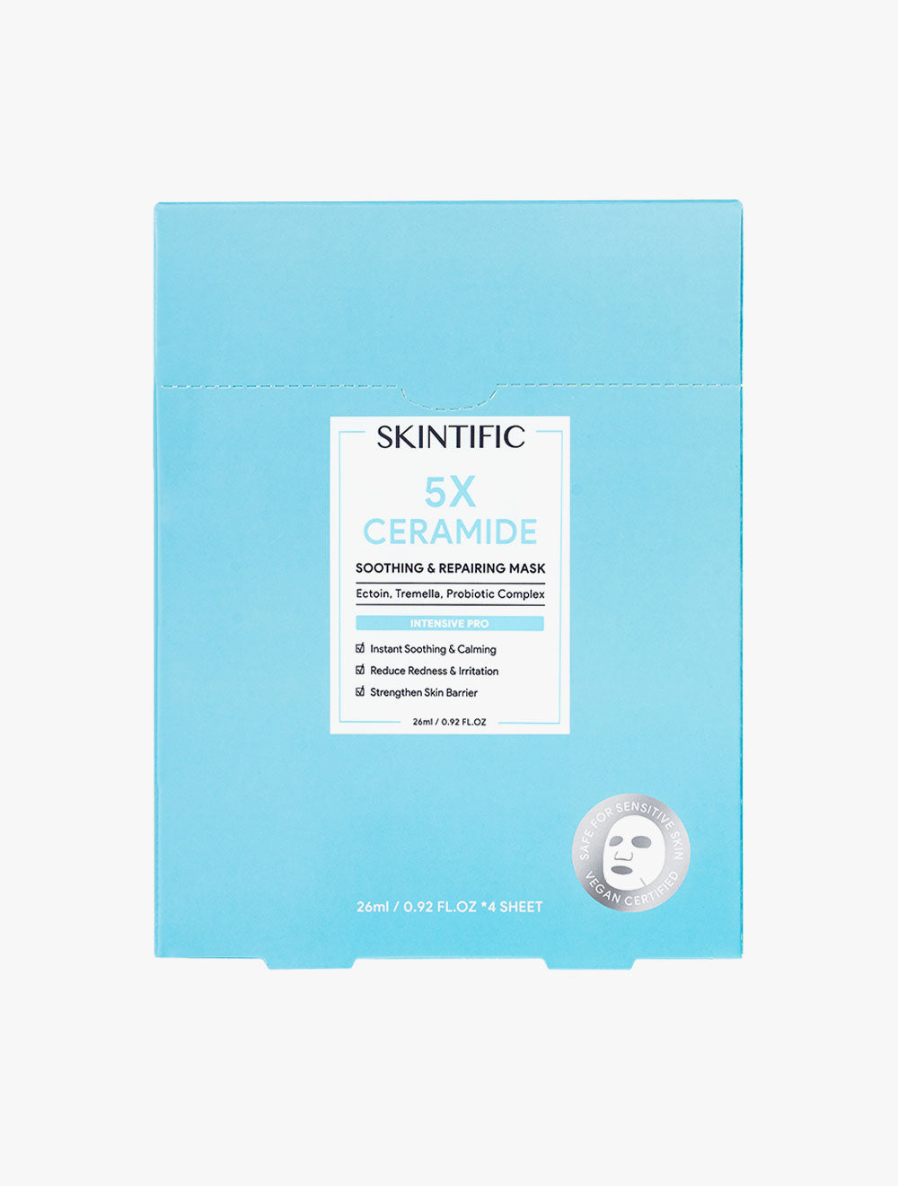 SKINTIFIC 5X Ceramide Soothing Sheet Mask-26ml*4ea