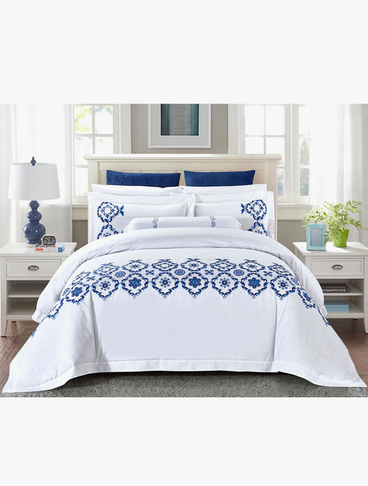 TUFT & QUILT Blue Porcelain Duvet Set 160cmx200cm